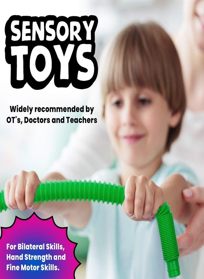 ACHAL 12Pcs Flexible Pop Tube Toys for Boys and Girls Pop it Tubes Stress Anxiety Relief Sensory Bendable Stemming Pipe Toy Adjustable Toy Multicolor - Image 5